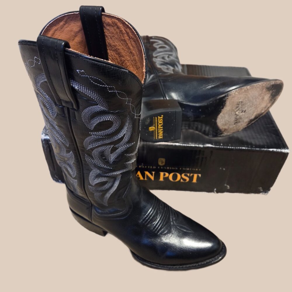 Dan Post Milwaukee Western Boots | Style DP2110CR | Black Leather | Size 7.5